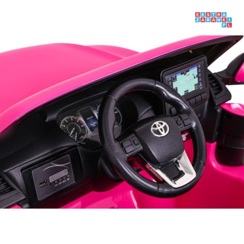 [DK-HL860] Toyota Hilux 4x45W 12V/14Ah ekoskóra EVA panel audio - różowy