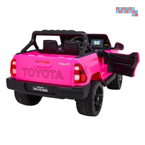 [DK-HL860] Toyota Hilux 4x45W 12V/14Ah ekoskóra EVA panel audio - różowy