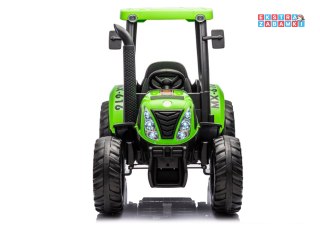 Traktor New Holland na akumulator - zielony, 24V/10AH, 2x200W, EVA, ekoskóra, pilot [A011A]