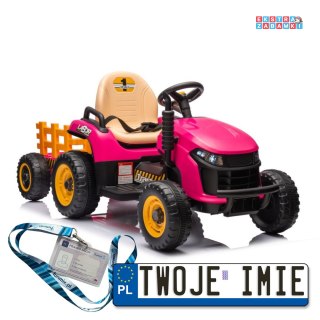 Traktor BBH-030 na akumulator - 2x45W, ekoskóra, koła EVA, LED, Bluetooth, pasy