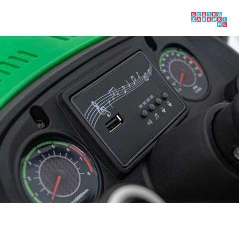 Traktor Grow 1804 pojazd na akumulator dla dzieci 2x100w Bluetooth EVA