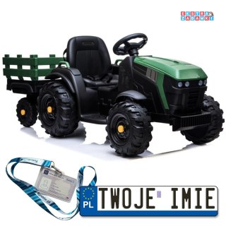 Traktor z Przyczepą na akumulator - 2x45W, ekoskóra, koła EVA, radio, USB