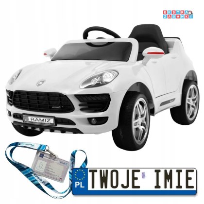 Białe Turbo-S na akumulator - 2x30W, 12V/4.5Ah, z Pilotem, Wolny Start, Koła EVA, Radio MP3 - [HL1518]