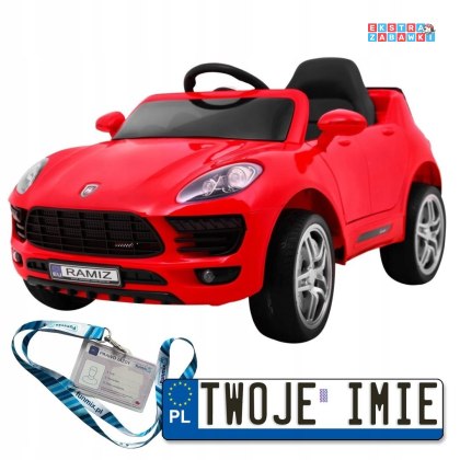 Czerwony Turbo-S na akumulator - 2x30W, 12V/4.5Ah, z Pilotem, Wolny Start, Koła EVA, Radio MP3 - [HL1518]