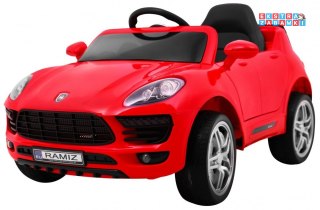 Czerwony Turbo-S na akumulator - 2x30W, 12V/4.5Ah, z Pilotem, Wolny Start, Koła EVA, Radio MP3 - [HL1518]