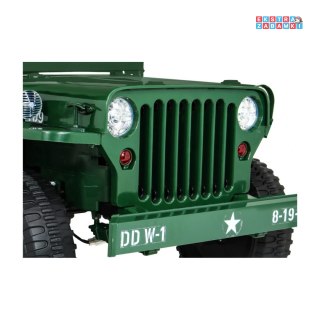 [JH-101] Wojskowy pojazd Retro Strong na akumulator 4x90W 24V/7Ah EVA MP3 LED pasy pilot - zielony