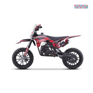 [DB712] Motocykl spalinowy TIGER 49CC jednocylindrowy dwusuwowy ekoskóra - czerwony