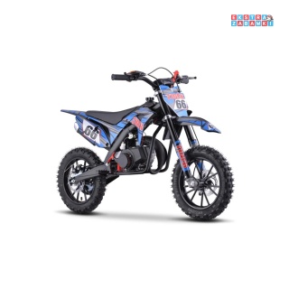 [DB712] Motocykl spalinowy TIGER 49CC jednocylindrowy dwusuwowy ekoskóra - niebieski