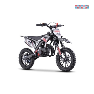 [DB712] Motocykl spalinowy TIGER 49CC jednocylindrowy dwusuwowy ekoskóra - czarny