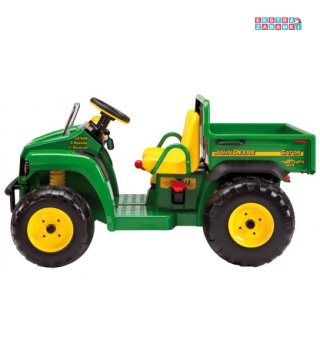 Zielony Samochód John Deere Peg Perego Gator HPX na akumulator - zielony, 2x175W, pokrowiec [S]