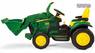 Traktorek John Deere Peg Perego na akumulator - 2x165W, z radiem, pokrowiec rozmiar L [S]