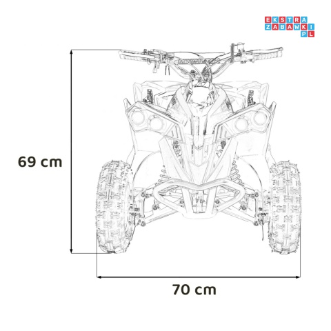 [ATV-3A] Quad RENEGADE HIPERFECT 49CC spalinowy jednocylindrowy dwusuwowy - czerwony