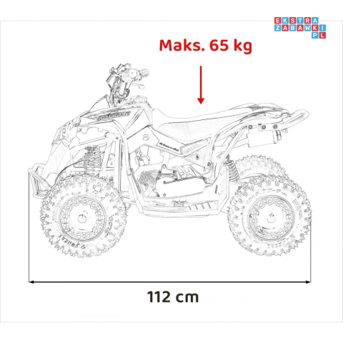 [ATV-3A] Quad RENEGADE HIPERFECT 49CC spalinowy jednocylindrowy dwusuwowy - żółty