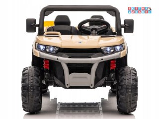 Farmer Truck Speed 900 na akumulator - beżowy, 4x75W, koła EVA, LED, elektryczny kiper [XMX-623B]