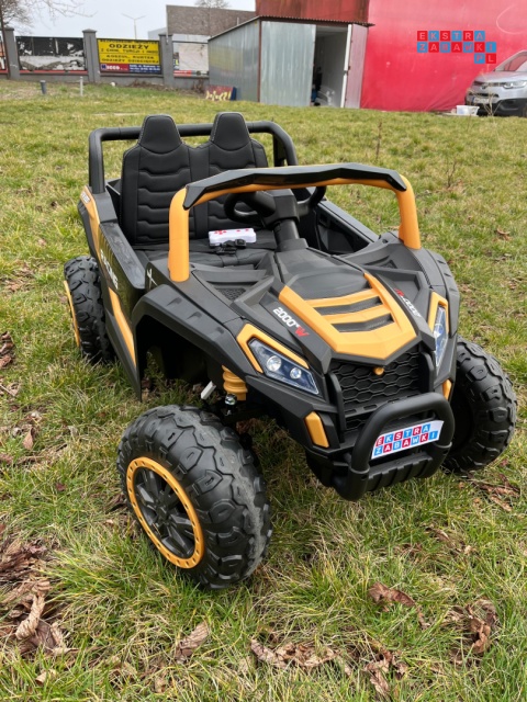 [A036] Buggy UTV 2000M Racing 4x45W 12V/10Ah koła EVA, pokrowiec, pilot, LED - złoty