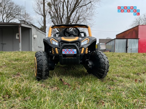 [A036] Buggy UTV 2000M Racing 4x45W 12V/10Ah koła EVA, pokrowiec, pilot, LED - złoty