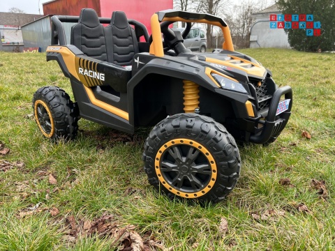 [A036] Buggy UTV 2000M Racing 4x45W 12V/10Ah koła EVA, pokrowiec, pilot, LED - złoty