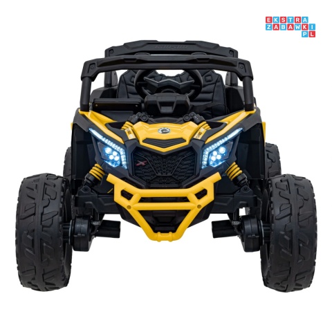 [CA003] Mocny Maverick ATV CAN-AM Buggy 4X200W 24V/5Ah EVA, pokrowiec, pilot LED, MP3, BT - żółty