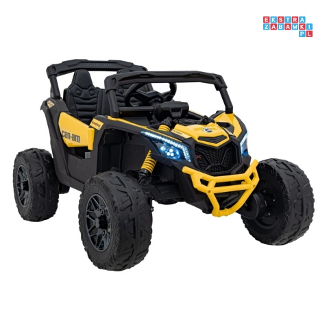 [CA003] Mocny Maverick ATV CAN-AM Buggy 4X200W 24V/5Ah EVA, pokrowiec, pilot LED, MP3, BT - żółty
