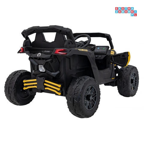 [CA003] Mocny Maverick ATV CAN-AM Buggy 4X200W 24V/5Ah EVA, pokrowiec, pilot LED, MP3, BT - żółty