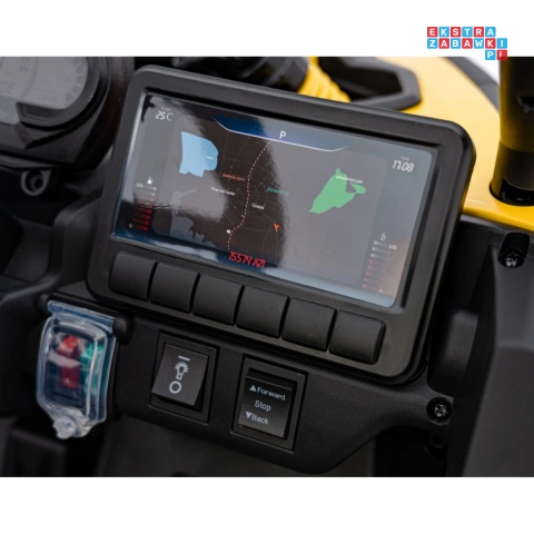 [CA003] Mocny Maverick ATV CAN-AM Buggy 4X200W 24V/5Ah EVA, pokrowiec, pilot LED, MP3, BT - żółty
