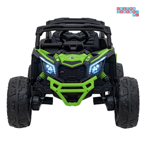 [CA003] Mocny Maverick ATV CAN-AM Buggy 4X200W 24V/5Ah EVA, pokrowiec, pilot LED, MP3, BT - zielony