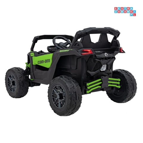 [CA003] Mocny Maverick ATV CAN-AM Buggy 4X200W 24V/5Ah EVA, pokrowiec, pilot LED, MP3, BT - zielony