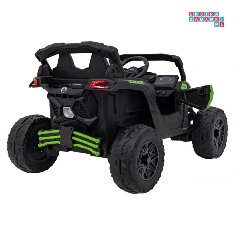 [CA003] Mocny Maverick ATV CAN-AM Buggy 4X200W 24V/5Ah EVA, pokrowiec, pilot LED, MP3, BT - zielony