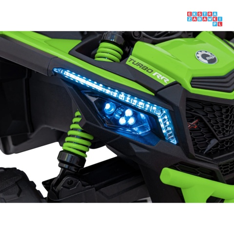 [CA003] Mocny Maverick ATV CAN-AM Buggy 4X200W 24V/5Ah EVA, pokrowiec, pilot LED, MP3, BT - zielony