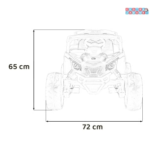 Maverick ATV CAN-AM buggy na akumulator dwuosobowy - pomarańczowy, 4X200W, 24V/5Ah, EVA, pokrowiec, pilot LED, MP3, BT [CA003]