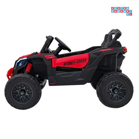 [CA003] Mocny Maverick ATV CAN-AM Buggy 4X200W 24V/10Ah EVA, pokrowiec, pilot LED, MP3, BT - czerwony