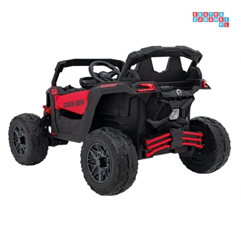 [CA003] Mocny Maverick ATV CAN-AM Buggy 4X200W 24V/10Ah EVA, pokrowiec, pilot LED, MP3, BT - czerwony