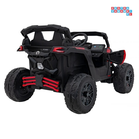 [CA003] Mocny Maverick ATV CAN-AM Buggy 4X200W 24V/10Ah EVA, pokrowiec, pilot LED, MP3, BT - czerwony