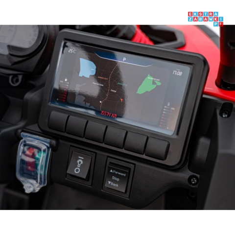 [CA003] Mocny Maverick ATV CAN-AM Buggy 4X200W 24V/10Ah EVA, pokrowiec, pilot LED, MP3, BT - czerwony