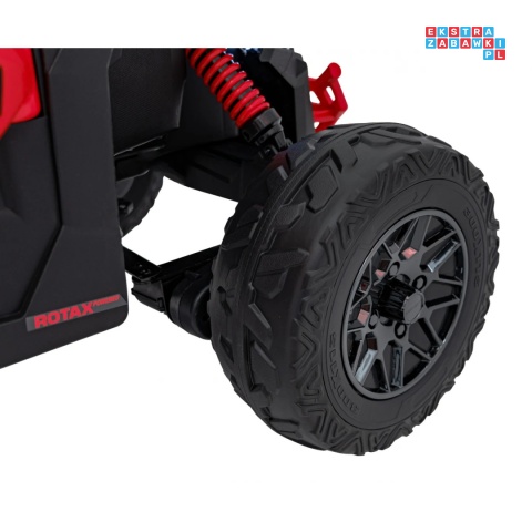 [CA003] Mocny Maverick ATV CAN-AM Buggy 4X200W 24V/10Ah EVA, pokrowiec, pilot LED, MP3, BT - czerwony