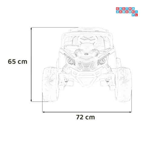 [CA003] Mocny Maverick ATV CAN-AM Buggy 4X200W 24V/10Ah EVA, pokrowiec, pilot LED, MP3, BT - beżowy
