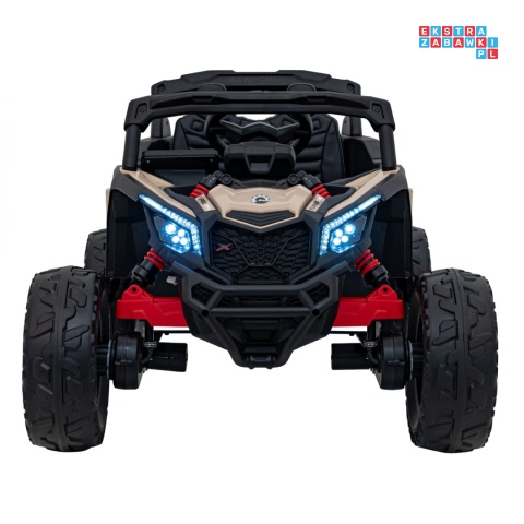 [CA003] Mocny Maverick ATV CAN-AM Buggy 4X200W 24V/10Ah EVA, pokrowiec, pilot LED, MP3, BT - beżowy