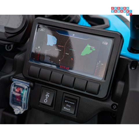 [CA003] Mocny Maverick ATV CAN-AM Buggy 4X200W 24V/10Ah EVA, pokrowiec, pilot LED, MP3, BT - niebieski