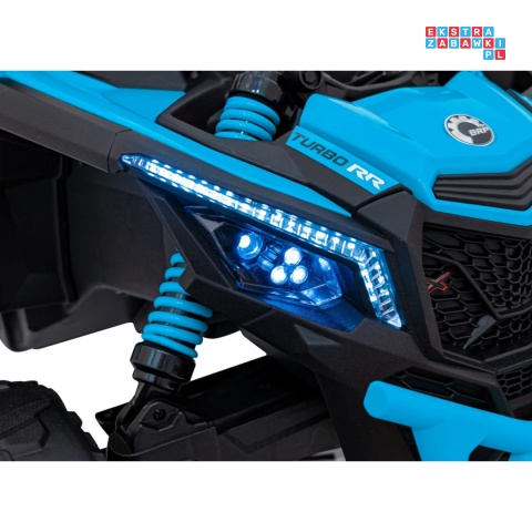 [CA003] Mocny Maverick ATV CAN-AM Buggy 4X200W 24V/10Ah EVA, pokrowiec, pilot LED, MP3, BT - niebieski