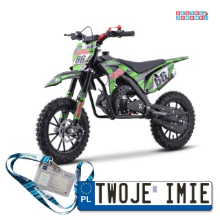 [DB712] Motocykl spalinowy TIGER 49CC jednocylindrowy dwusuwowy ekoskóra - zielony