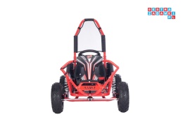[GK009E] Gokart MAIGHTY na akumulator 1000W 48V/12Ah pompowane koła hamulce hydrauliczne - czerwony
