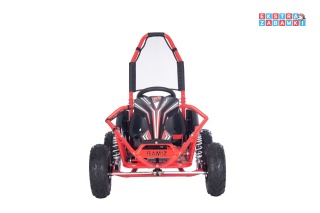 [GK009E] Gokart MAIGHTY na akumulator 1000W 48V/12Ah pompowane koła hamulce hydrauliczne - czerwony