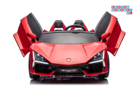 [A500.STRONG] Lamborghini Revuelto XL auto na akumulator 200W 24V//7Ah silnik bezszczotkowy pompowane koła ekoskóra