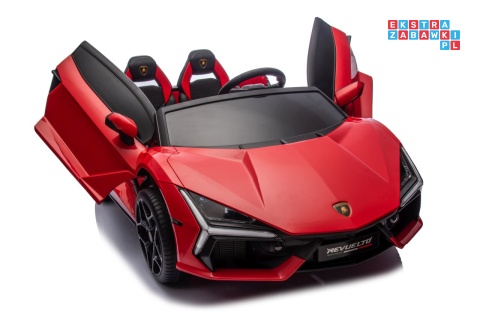 [A500.STRONG] Lamborghini Revuelto XL auto na akumulator 200W 24V//7Ah silnik bezszczotkowy pompowane koła ekoskóra