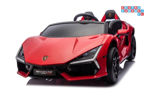 [A500.STRONG] Lamborghini Revuelto XL auto na akumulator 200W 24V//7Ah silnik bezszczotkowy pompowane koła ekoskóra