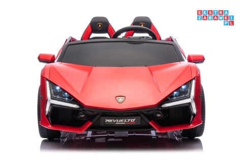 [A500.STRONG] Lamborghini Revuelto XL auto na akumulator 200W 24V//7Ah silnik bezszczotkowy pompowane koła ekoskóra