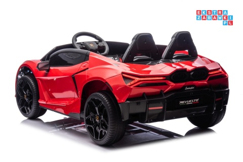[A500.STRONG] Lamborghini Revuelto XL auto na akumulator 200W 24V//7Ah silnik bezszczotkowy pompowane koła ekoskóra