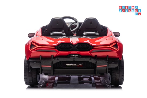 [A500.STRONG] Lamborghini Revuelto XL auto na akumulator 200W 24V//7Ah silnik bezszczotkowy pompowane koła ekoskóra