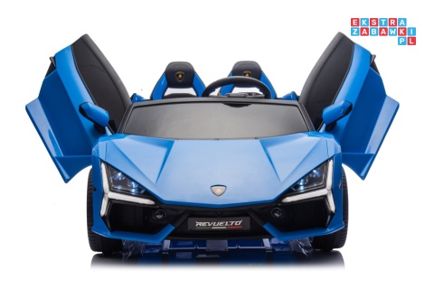 [A500.STRONG] Lamborghini Revuelto XL auto na akumulator 200W 24V//7Ah silnik bezszczotkowy pompowane koła ekoskóra