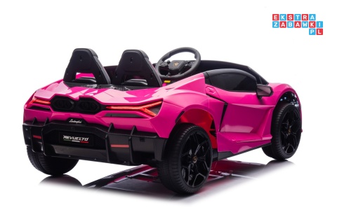 [A500.STRONG] Lamborghini Revuelto XL auto na akumulator 200W 24V//7Ah silnik bezszczotkowy pompowane koła ekoskóra